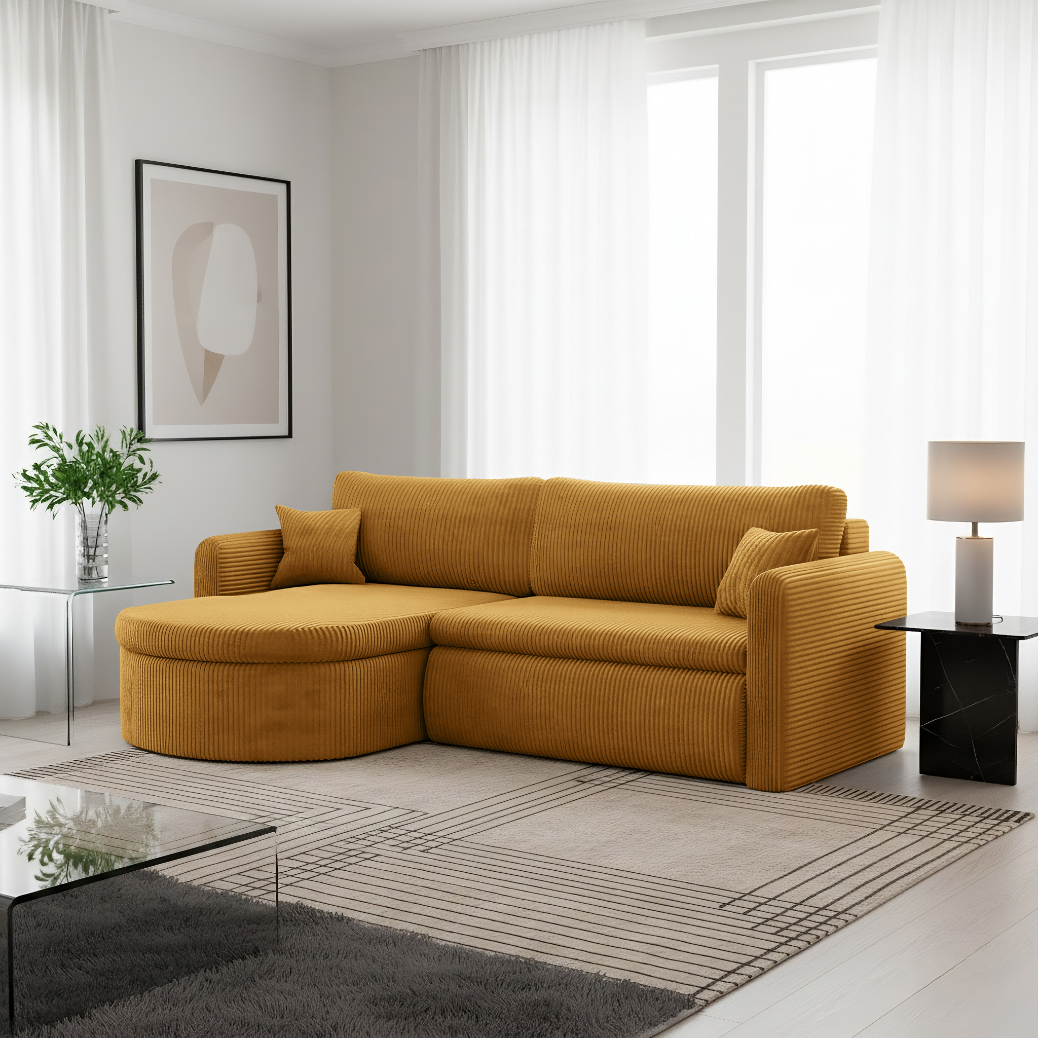 Verona L Ecksofa mit Schlaffunktion und Bettkasten